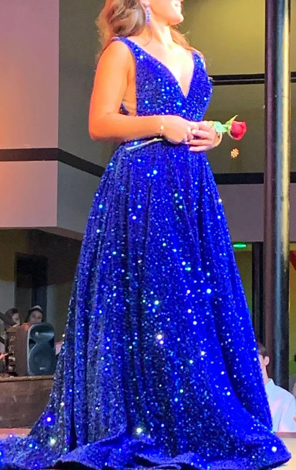 Blue Prom / Pageant Gown - Image 2