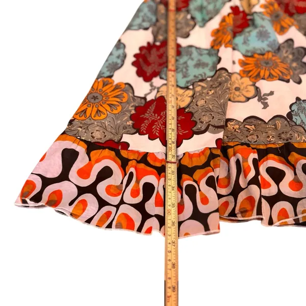 American Rag 100% Cotton Floral Above Knee Dress Small Retro Boho Tie Waist EUC - Image 13