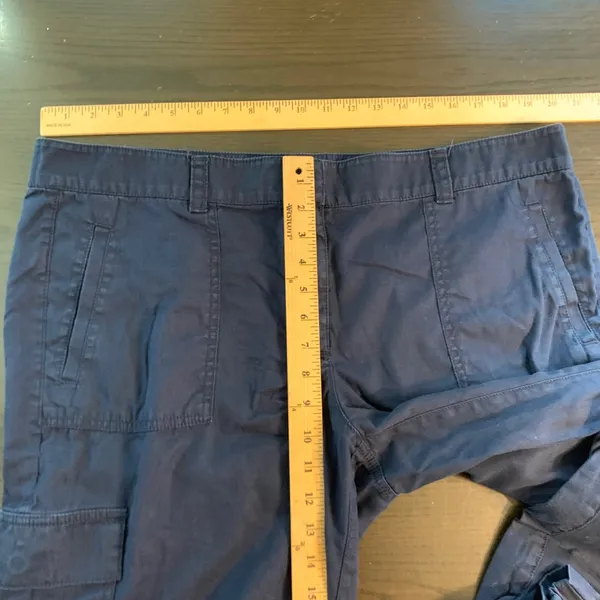 LOFT Outlet Women Blue Cotton Lyocell Cargo Joggers Size 16 Utility Gorpcore - Image 7