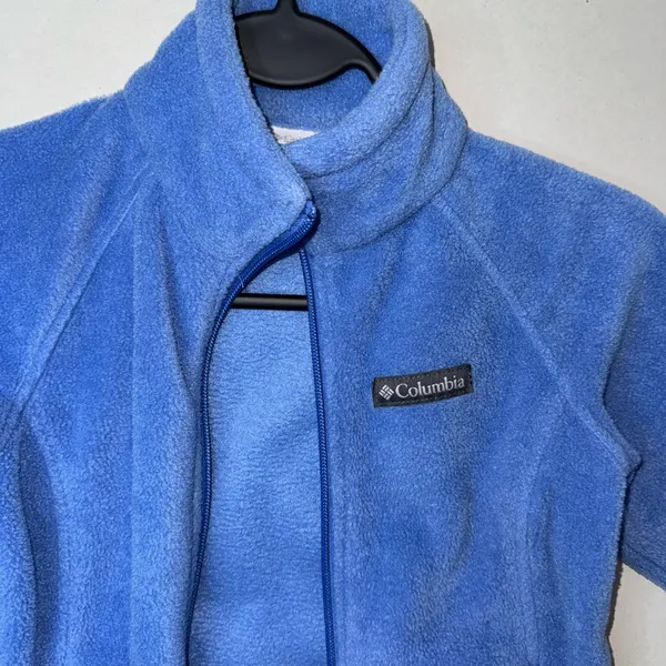 Columbia Fleece Jacket Youth Girls XS 6/7 Blue Full Zip Up Soft Warm Outdoor NEW - Image 2