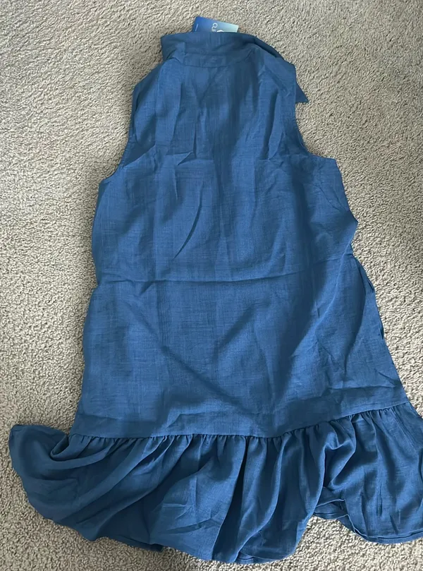 Cupshe collar blue dress - Image 2