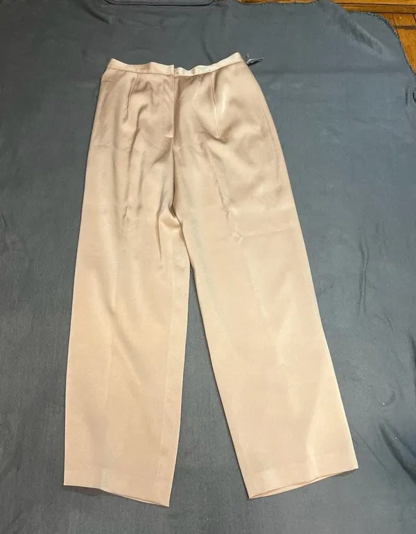 Talbots Petites Champagne Satin Wide Leg Dress Pants Size 6P - Image 3