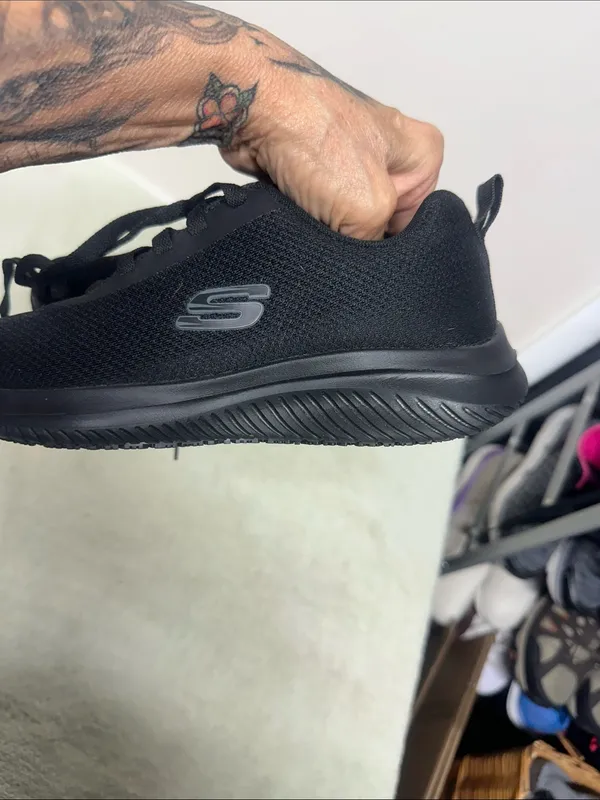 Skechers Men’s Black Athletic Lace-Up Sneakers - Image 8