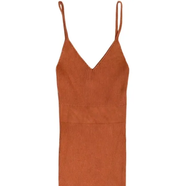 Forever 21 Sleeveless V-Neck Ribbed Bodycon Maxi Dress Size Small - Image 3