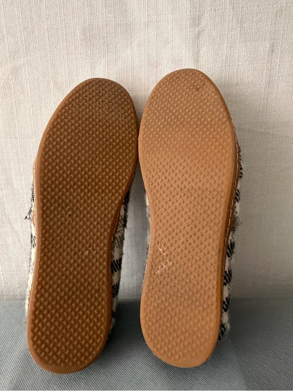 TOMS Women’s Size W9 Black White Plaid Houndstooth Slip On Shoes( B171) - Image 11