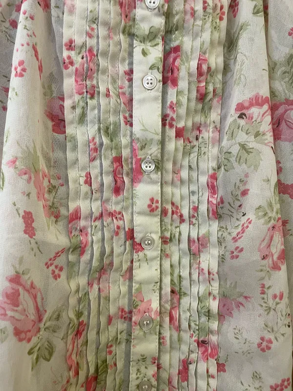 Wet Seal Floral Sheer Lace Tank Boho Hippie Beach Summer M - Image 4