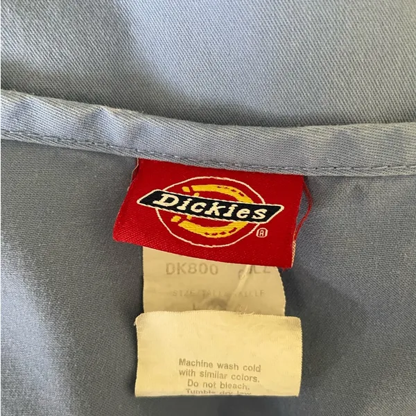 Dickies Women Scrub‎ Top S Blue Short Sleeve Medical Uniform Nurse Office Dental - Image 2