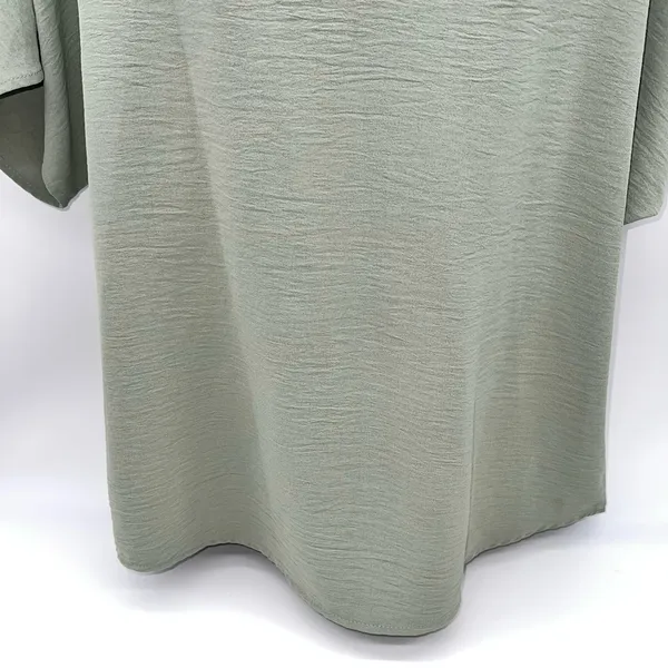 Entro Sage Green V-Neck Short Sleeve Top - Image 3