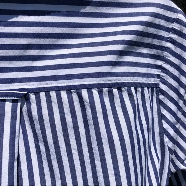 Heritage 1981 Medium Blue & White Striped Button Up - Image 8