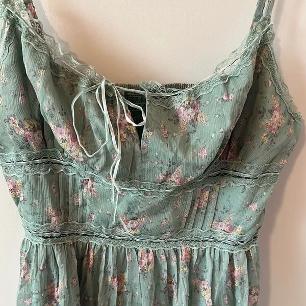 Lulu's Floral Blue Dress - Image 4