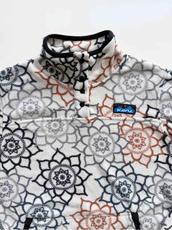Kavu Cavanaugh Pullover Fleece “Lunar Dreams” Geometric Floral Print XXS - Image 2