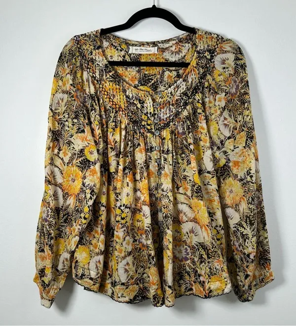 Free People We The Free Women’s Cool Meadow Long Sleeve Top Size S - Image 2