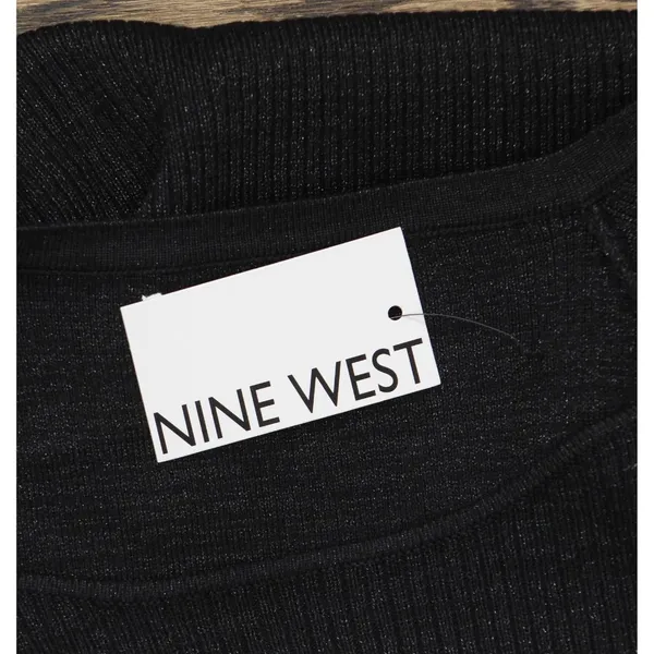 NWT Nine West Womens Squareneck Sweater Dress WW14Y307RS1 Black M - Image 4