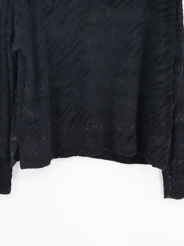 Majestic Filatures Woman's Black Burnout Velvet Cowl Neck Long Sleeve Top XL - Image 3