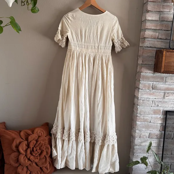 BEVERLY PAIGE‎ Vintage Ruffle Maxi Dress - Image 7