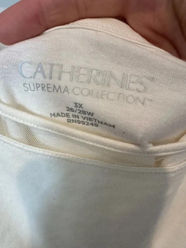 NWT Catherines Suprema Collection Tank Top Size 3X 26/28W Ivory CamisolE - Image 2