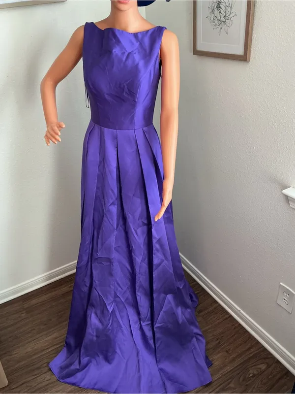 Vienna Prom Bold Purple Satin Ball Gown Size 2 NWT - Image 8