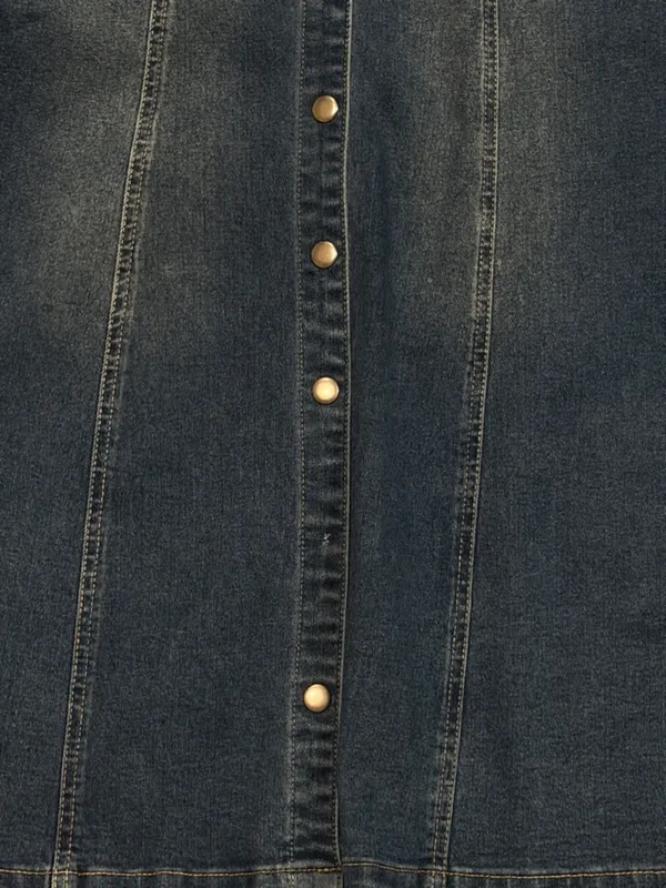 FINAL PRICE Goodtime USA Blue Denim Button-Front Dress - Image 7