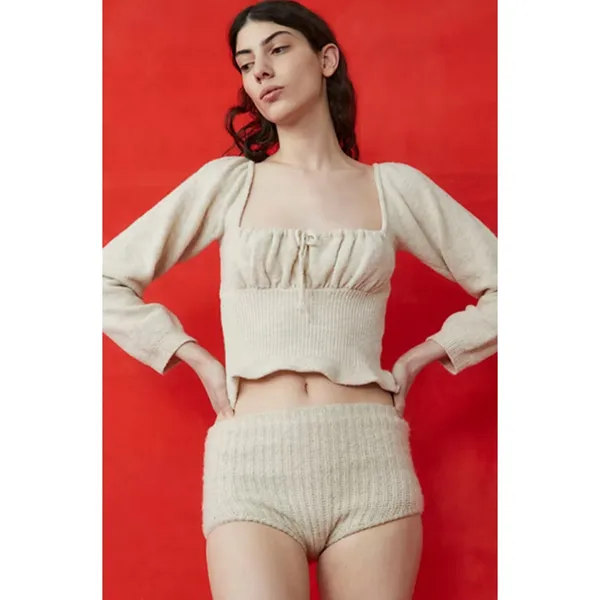 NWT Tach‎ Clothing Bella Wool Sweater Top in Cream Sz Small $198 - Image 5