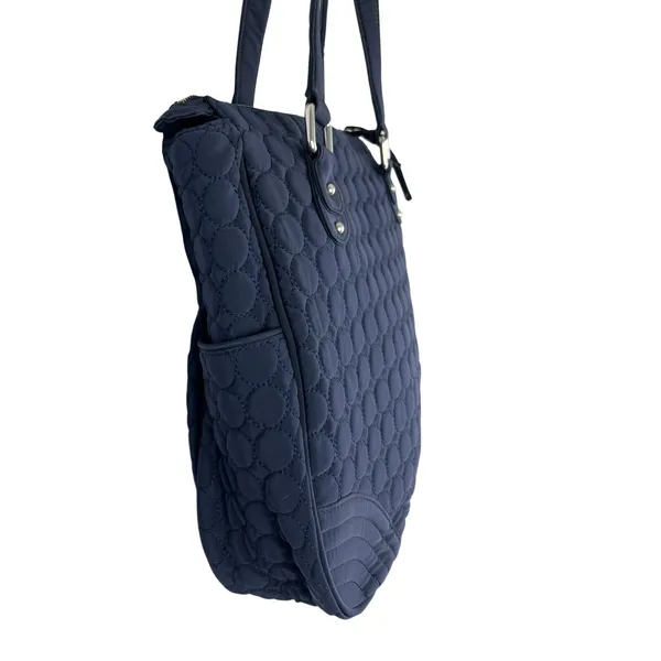 Vera Bradley Blue Quilted Microfiber Zipper Tote - Image 3