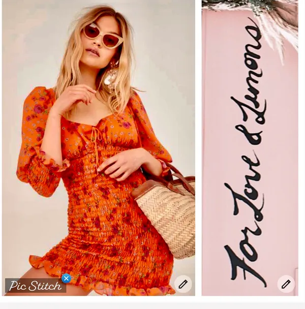 For Love and Lemons Peony Mini Dress (L) - Image 2