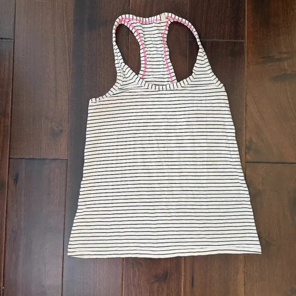 LULULEMON Modern Racerback Parallel Stripe Workout Tank Top Size 6 - Image 4