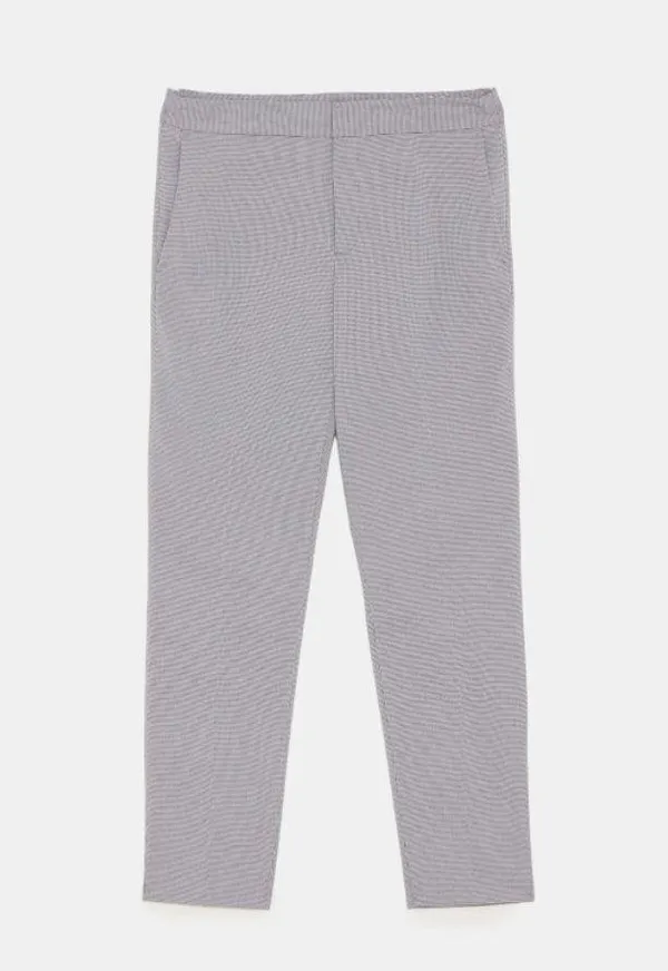 ZARA Trousers Check Pattern Plaid Skinny Slim Checkered Tartan Work Slacks Pants - Image 6