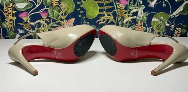 Red bottom nude leather pumps - Sergio Zelcer - Image 6