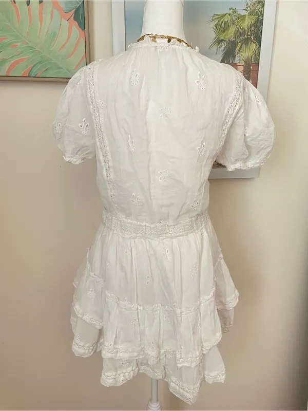 Aritzia Sunday Best Brier White Eyelet Lace Dress in Medium - Image 11