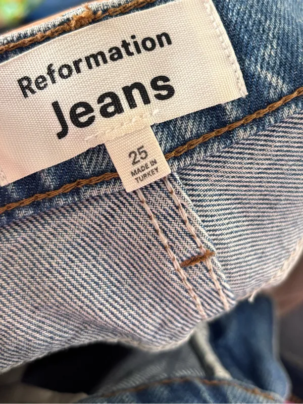 Reformation Light Blue Wide-Leg Jeans - Image 4