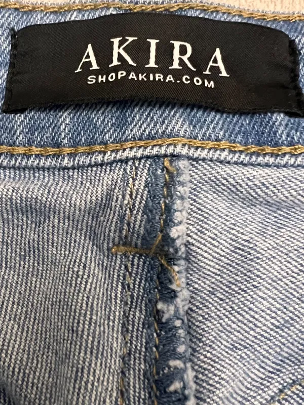 Akira Women's Wide Leg Jeans Size 31 Blue Denim High Rise Casual - Image 11