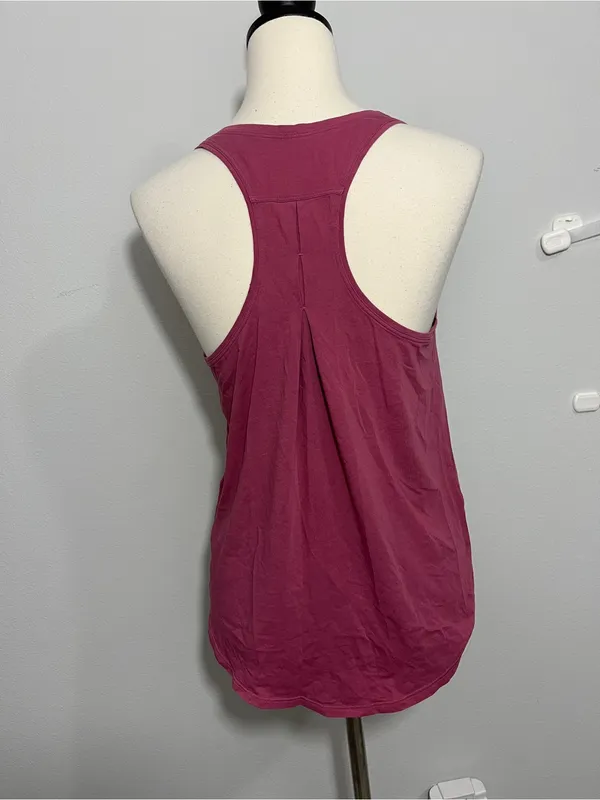 Lululemon Medium Mauve Moss Rose Pleated Love Tank Top - Image 2