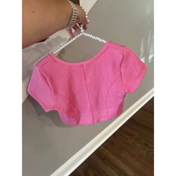 Offline‎ aerie pink cropped Shirt women's xxl - Image 3
