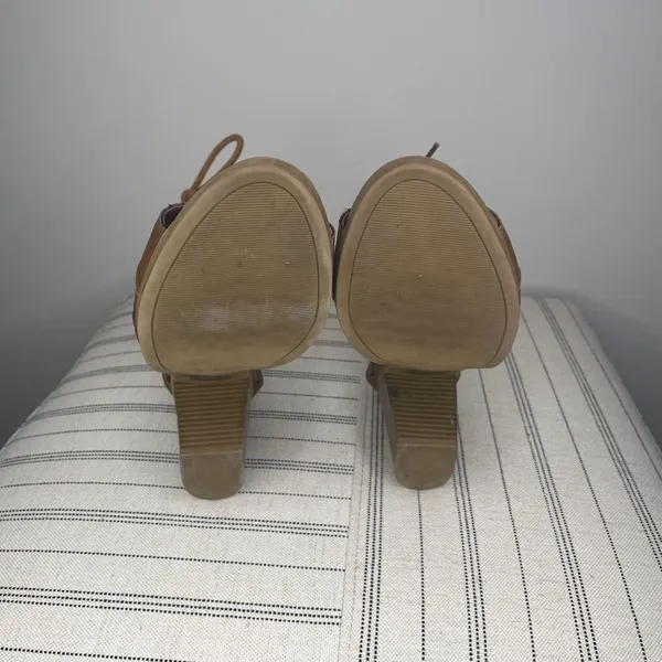 Forever 21-Brown Lace Up Heels - Image 5