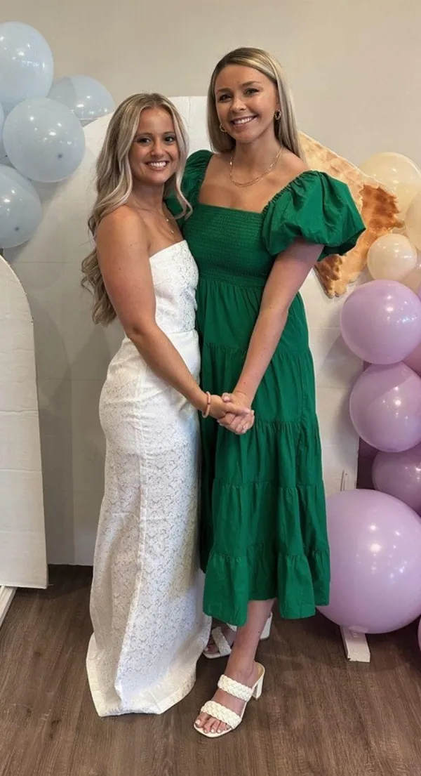 Petal and Pup Morgan Tiered Dress~Green - Image 2