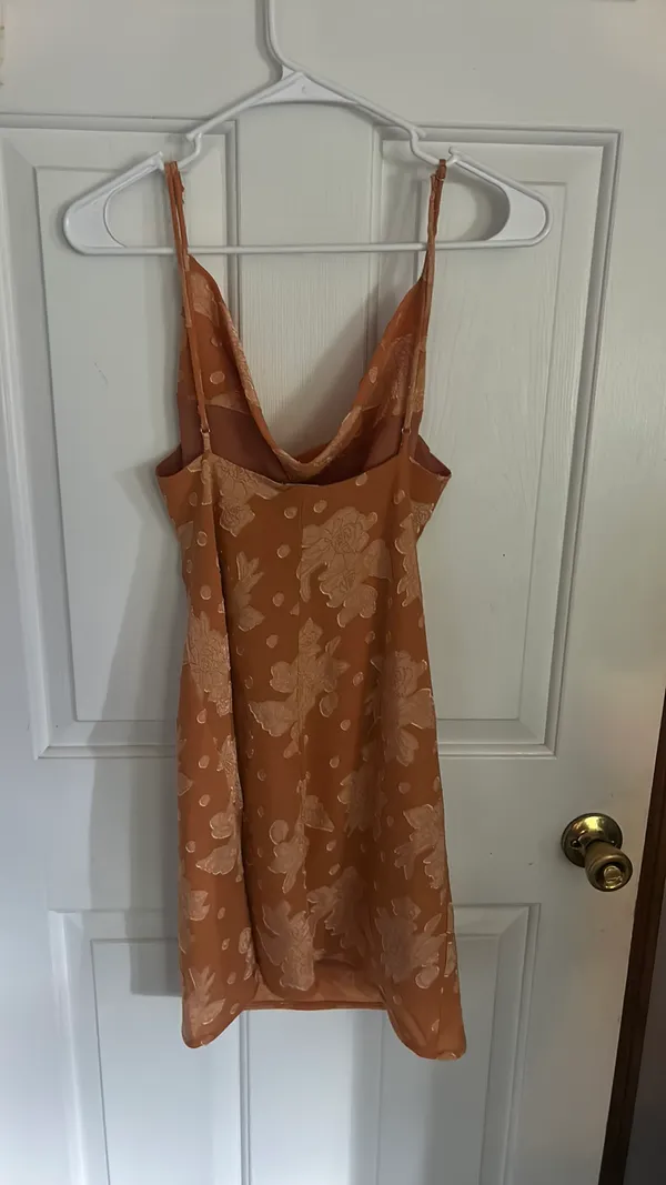 Selfie Leslie Dress Orange - Image 4