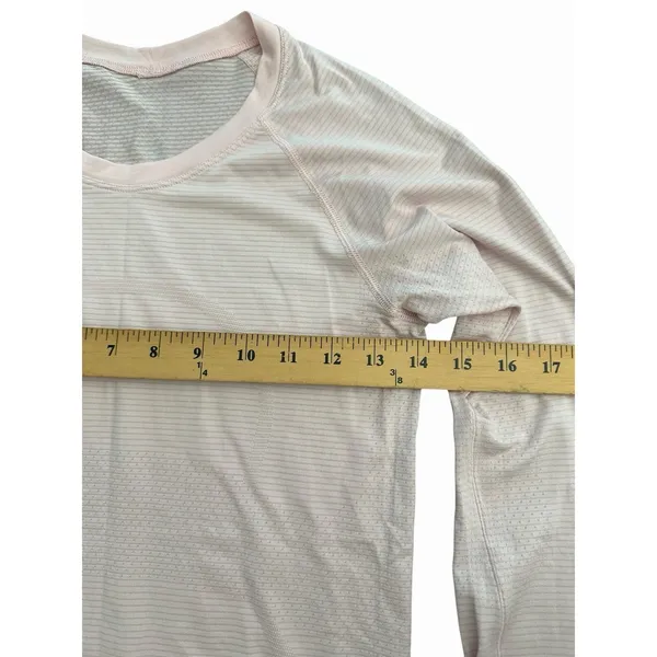 Lululemon Swiftly Tech Cropped‎ Long Sleeve Womens Size 4 Pink Activewear #HH2-6 - Image 6