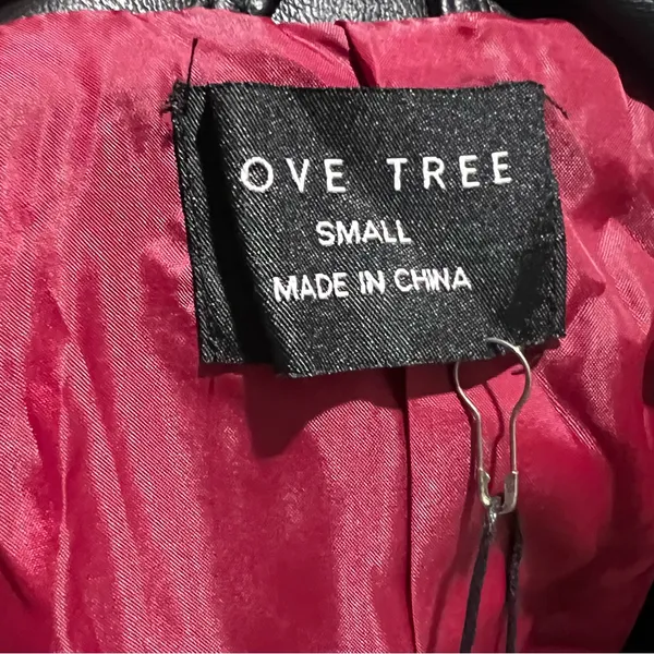 Love tree black faux leather jacket - Image 7