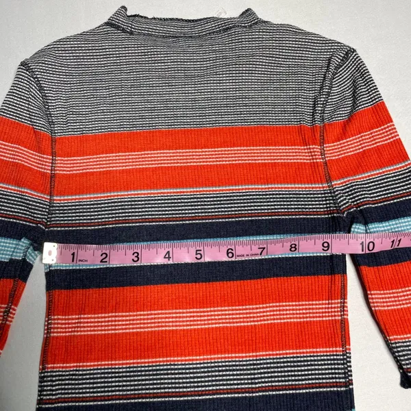 Free People Striped Thermal Top Size XS Navy Combo OB466000 Blue Red - Image 7