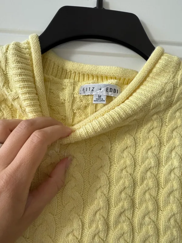Yellow Sweater Top Size M - Image 2