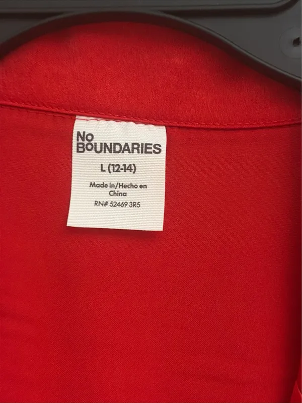 No boundaries New! Red Satin Heart Pocket Women's Pajama Set size L - Image 5