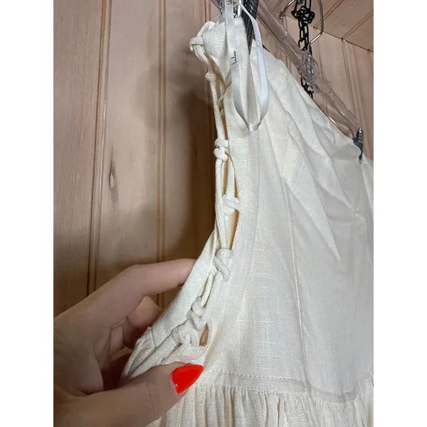 NWT Lulus Undeniable Affection Ivory Strapless Maxi Dress With Pockets Party S - Image 5