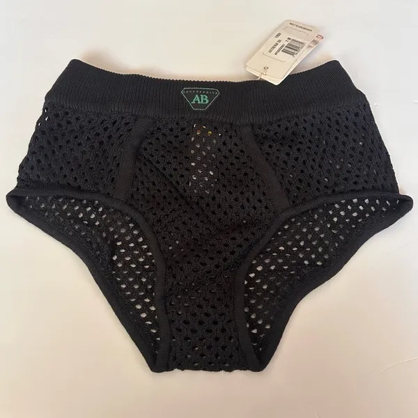 NWT Agua Bendita Alfie Streetwear Knit Mesh Bottoms Black Size Medium - Image 4
