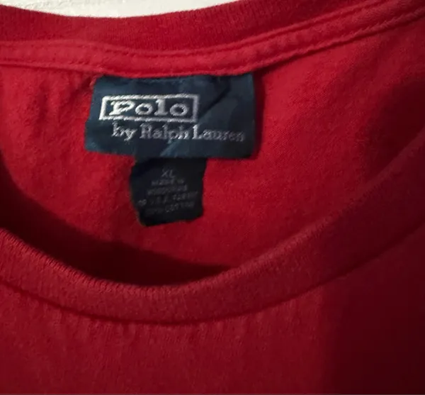 Polo by Ralph Lauren Red Pocket Tee is a size X-Large. - Image 2