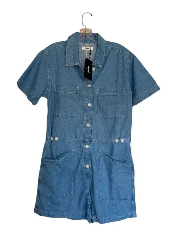 NWT MAVI Noreen Denim Romper Short Romper | Mid Vintage Light Denim - Image 5
