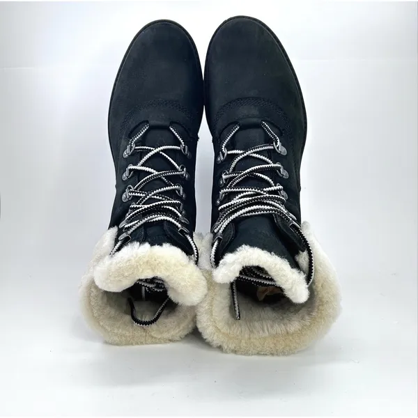 Timberland Courmayeur Valley Black Leather Lace Up Ankle Boots US 9 A1RPD Winter - Image 9