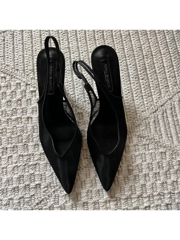 Tony Bianco Breeze Heel in Black Nylon - Image 5