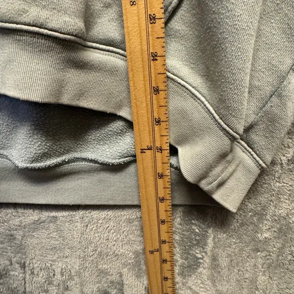 2093 | Aerie Oversized V-Neck Mineral Wash Pullover Hoodie Blue‎ Womens M - Image 4