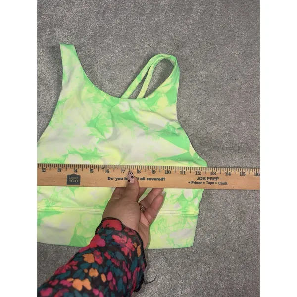 Lululemon Energy Bra High Neck Long Line Shibori Green Tie Dye Medium Support 4 - Image 8