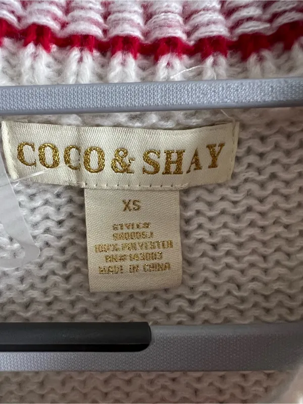Coco & Shay Cream & Red Lobster Knit Sweater - Image 4